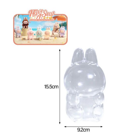 [NEW] POPMART LABUBU Have a Seat Sitting Plastic Protective Cover Case - Picture 2 of 15